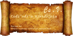 Csávás Viktória névjegykártya